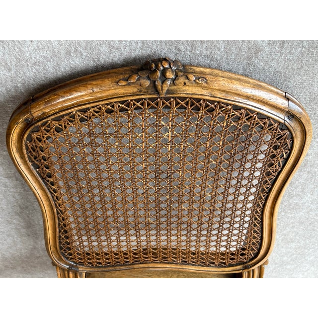 19th Century Rare Antique C1800s French Louis XV Style Cane Back Seat Chair by Paine Furniture Company Boston For Sale - Image 5 of 17