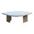 Vintage 1980s Postmodern Biomorphic Gray Fossiliferous Limestone Coffee Table For Sale