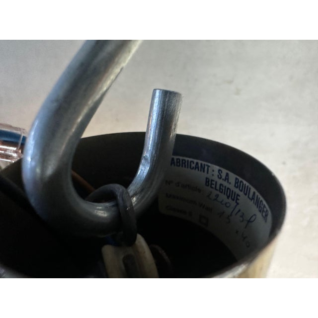 Vintage Black and Gilt Hexagon Chandelier from Boulanger, 1970s For Sale - Image 10 of 11