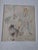 1950s Vintage Mid Century Modern Signed Café Scene For Sale - Image 5 of 7