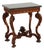 Napoleon III Style Carved Walnut Side Table with Bluestone Top, France, 1900s For Sale