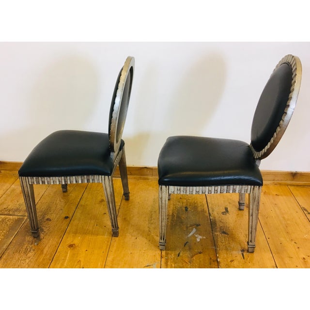 Italian Leather Dining Chairs Set of 4 Chairish