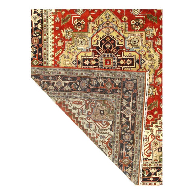 2020s Rust Hand Knotted Serapi For Sale - Image 4 of 7