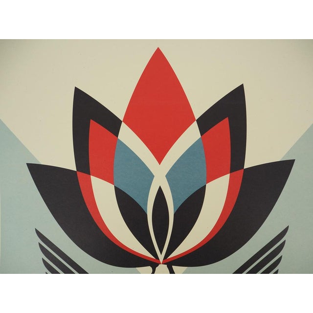 Shepard Fairey, Lotus Angel, Lithograph For Sale - Image 5 of 9