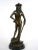 20th century bronze with black marble base sculpture of David by Donatello. The decorative sculpture is in great...