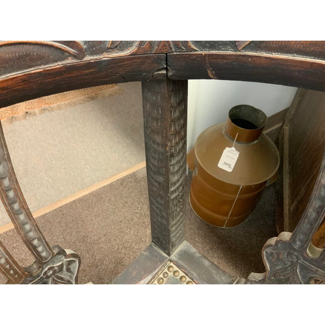 Late 19th Century Carved Oak Corner Chair For Sale - Image 9 of 18