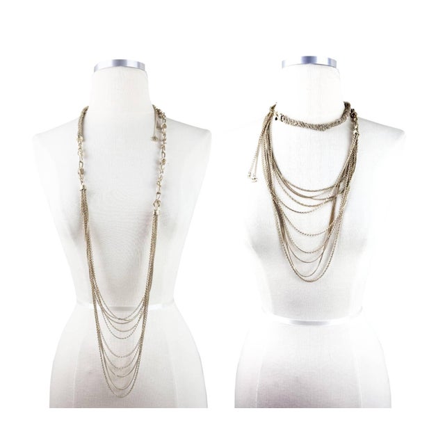 Chanel Rare Light Gold Knot Braid Multi Chain Super Long Necklace *Marked 09 *Made in France *Comes with the Chanel box...