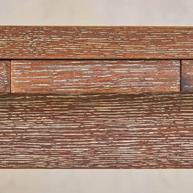 French Cerused Oak Extendable Dining Table, 1940s For Sale - Image 11 of 12