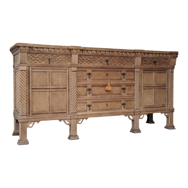 Early 1900s Rustic European Sideboard For Sale