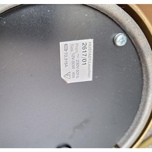 Metal Vintage German Floor Lamp in Brass-Colored Metal from Hustadt-Leuchten, 1980s For Sale - Image 7 of 8