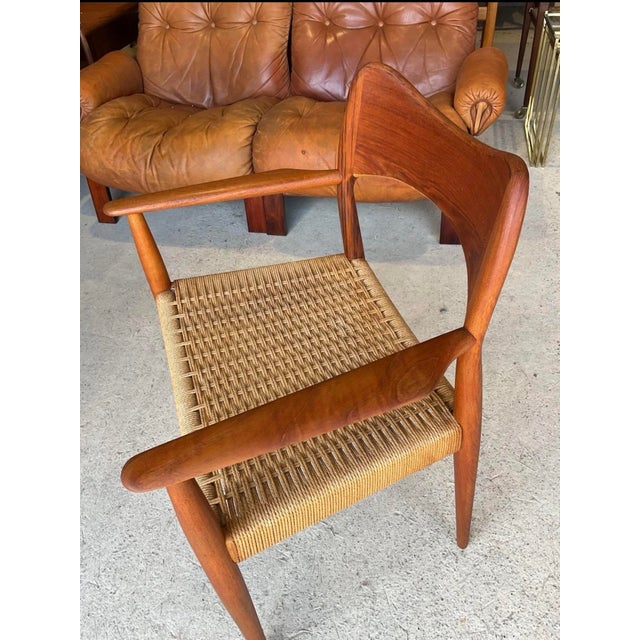 Danish Dining Carver Chairs by Arne Hovmand Olsen for Mogens Kold, Set of 2 For Sale - Image 18 of 18