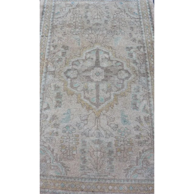 Keivan Woven Arts-Vintage Persian Lilihan rug with center medallion in neutral tones, rug H-102-47, country of origin /...