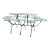 1980s Glass and Steel Banquet Table by Design Institute of America For Sale