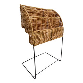 Cane or Wicker Cantilever Stand For Sale
