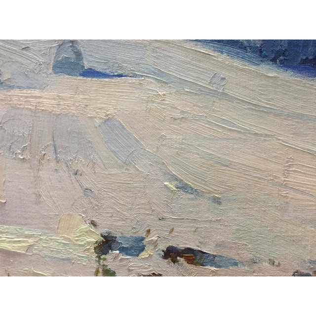 1970s Oil Painting Steppe in Winter Potapenko Andrey Ilyich For Sale - Image 6 of 12