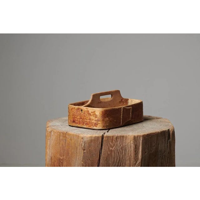 Northern Swedish Folk Art Cutlery Basket For Sale - Image 3 of 8