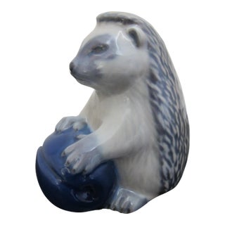 Bing & Grondahl 1995 Limited Edition Porcelain Hedgehog With Ball Figurine For Sale