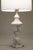 1930s Neoclassical Urn Carved Grapes Leaves Carrara Marble Brass Table Lamp 1930's Italy For Sale - Image 5 of 13