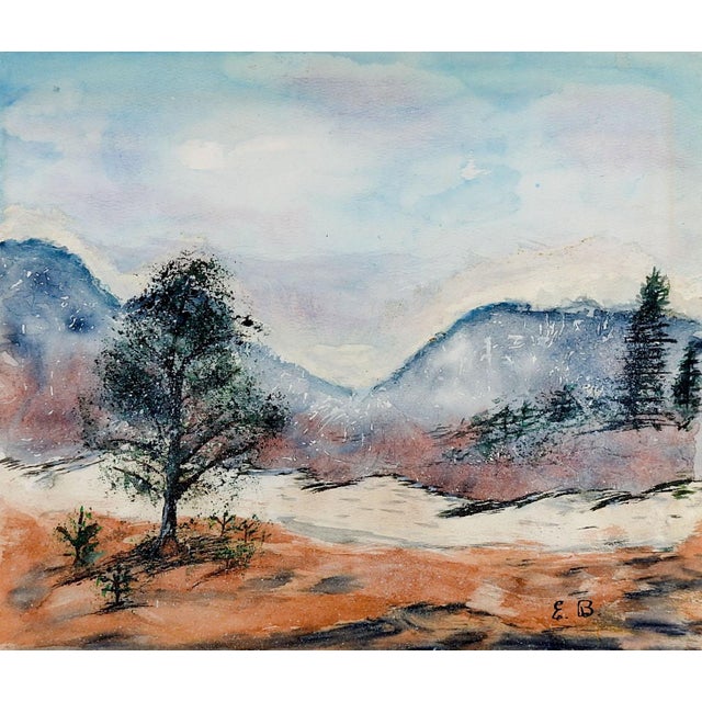 Modernist Winter Landscape Painting Chairish