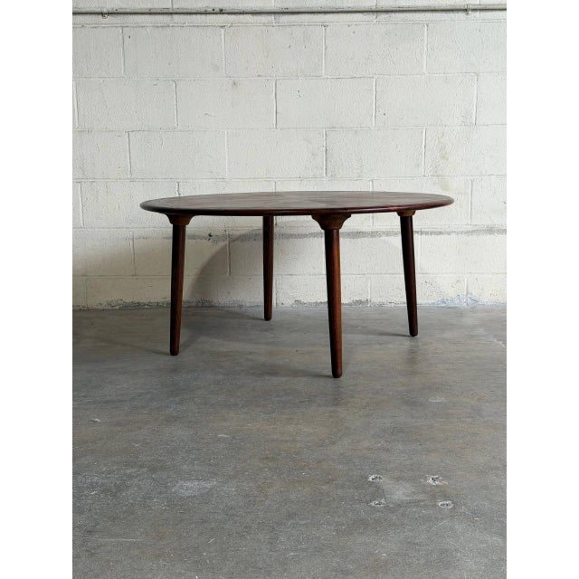 Mid-Century Modern Mid 20th Century Danish Modern Rosewood Round Coffee Table in Style of h.w. Klein For Sale - Image 3 of 8