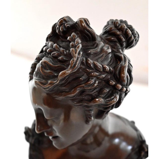 Bronze Bust of Woman, Late 1800s For Sale - Image 5 of 18