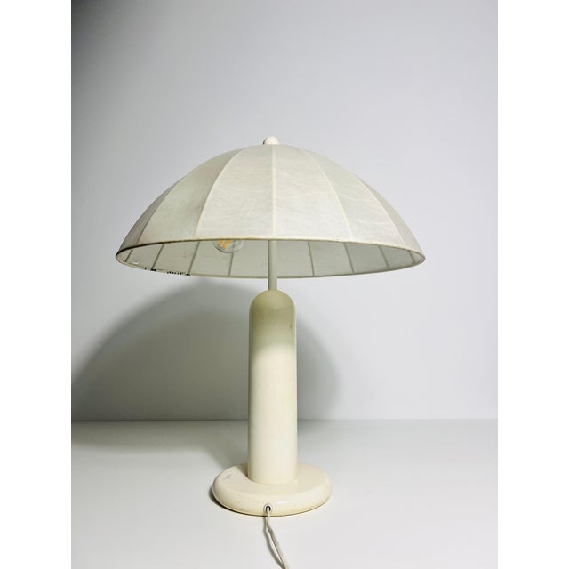 White Cocoon Table Lamp by Goldkant, Germany, 1960s For Sale - Image 8 of 12