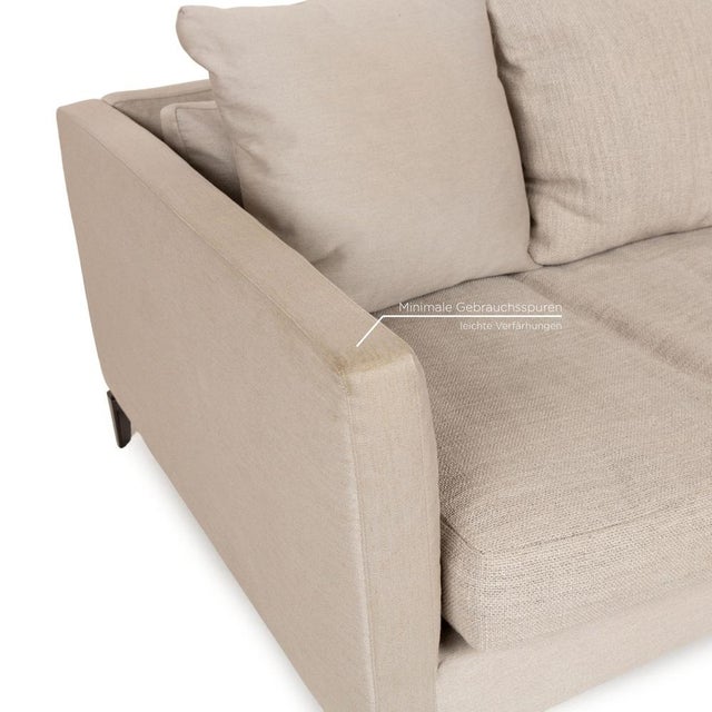 Andersen Lovechair in Beige Fabric from Minotti For Sale - Image 5 of 11
