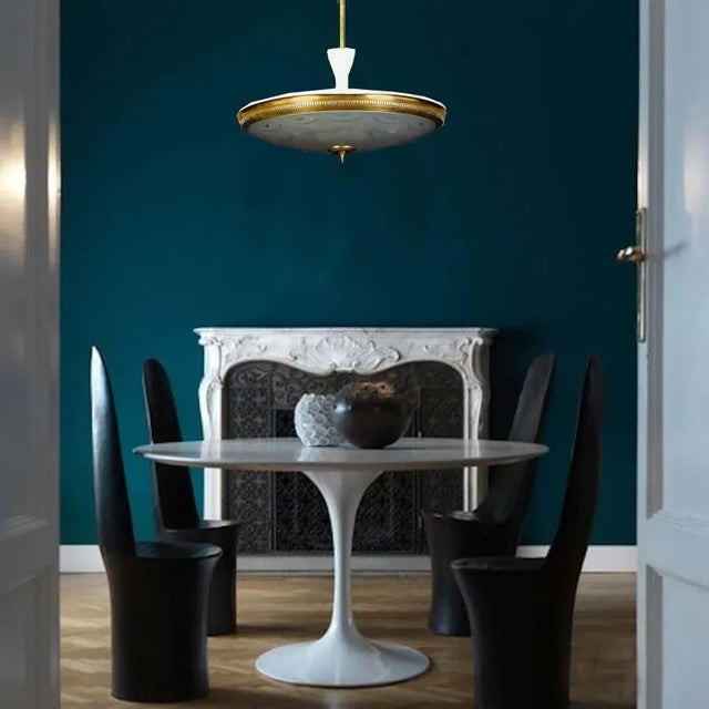 Mid-Century Modern Mid-Century Ceiling Fixture or Pendant by Luigi Brusotti, Italy, 1940s For Sale - Image 3 of 18