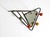 Very beautiful, rare French Mid-Century Modern wall-mounted coat rack. Frame made of black lacquered tubular steel with...