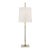 Thomas O'Brien for Visual Comfort Signature Lexington Medium Table Lamp in Hand-Rubbed Antique Brass & Crystal with Linen Shade For Sale