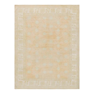 Rug & Kilim’s Khotan Style Rug In Blue and Pink With Pomegranate Floral Patterns - 3x12 For Sale