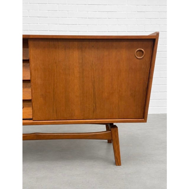 Mid Century Modern Styled Apartment Sized Asymmetrical Credenza / Media Stand / Sideboard For Sale - Image 9 of 12