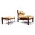 Wood Inca Lounge Chair with Ottoman Corduroy Upholstery from Arne Norell Ab, 1970, Set of 2 For Sale - Image 7 of 18