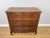 A handsome Vintage French Louis chest of drawers in oak, featuring four spacious drawers, decorative carved drawer fronts,...