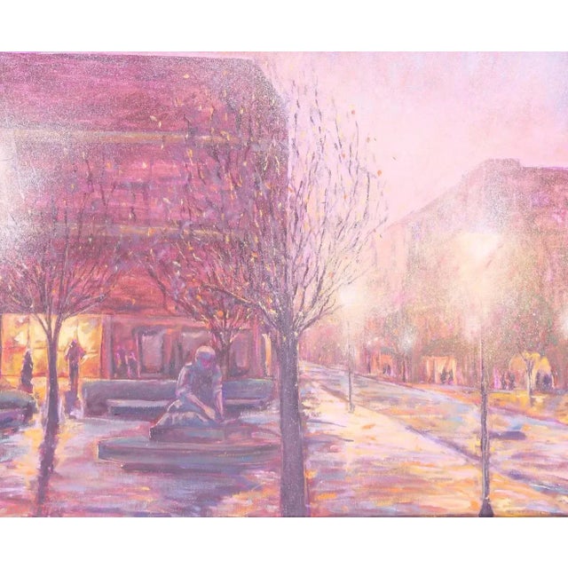 19th Century Wood Frame Oil / Canvas Wall Painting For Sale - Image 9 of 13