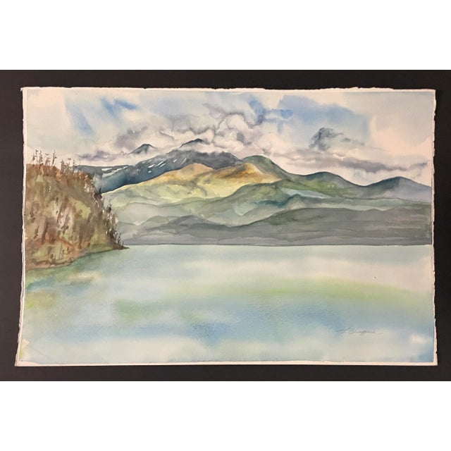 Coastal Landscape Watercolor by Chiappone For Sale - Image 4 of 4