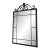 Art Deco Black Wrought Iron Wall Mirror, Belgium, 1930s For Sale