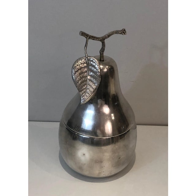 Silver Plated Pear Ice Bucket, Italy, Circa 1970 For Sale - Image 10 of 13