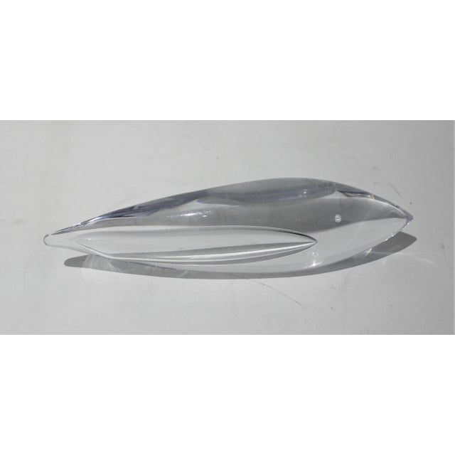 Mid-Century Modern Kosta Streamlined Glass Fish, Signed, Paperweight or Figurine For Sale - Image 11 of 12