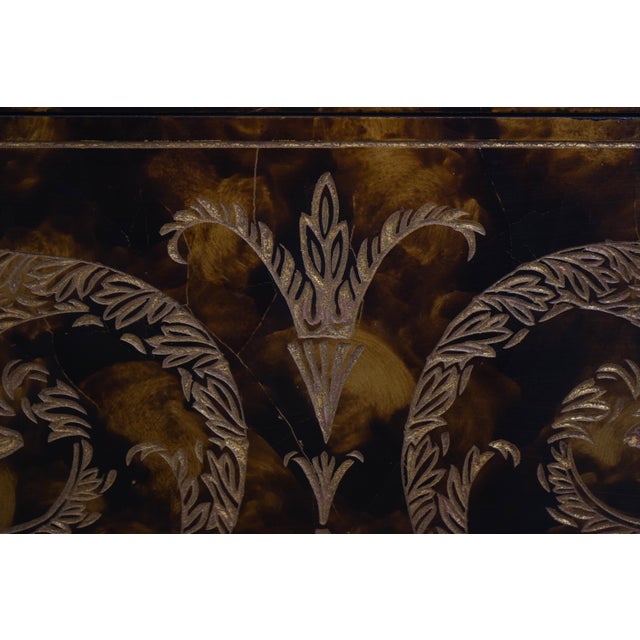 Maitland Smith Etched Carved Decorated Lidded Box For Sale - Image 9 of 15