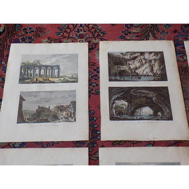 This set of twelve (12) antique early 19th century large folio hand colored copperplate engravings depict landscapes,...