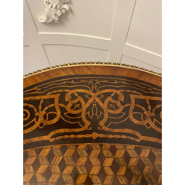 Victorian French Freestanding Marquetry and Parquetry Centre Table, 1860s For Sale - Image 18 of 18