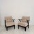Beige Mid-Century Modern Lounge Chairs with Black Wooden Frame, 1950s, Set of 2 For Sale - Image 8 of 18