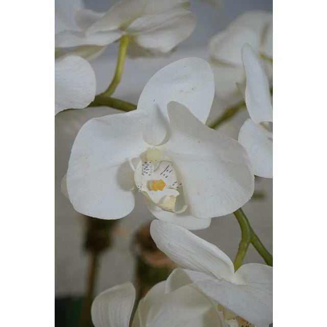 Textile Large Silk Flower Mother Orchid in Woven Basket For Sale - Image 7 of 11