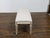 Italian Midcentury Painted Bench with Silver Foliage Carved Legs and Upholstery For Sale In Atlanta - Image 6 of 11