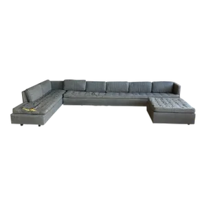 Mid 20th Century Harvey Probber Sectional Sofa and Ottoman