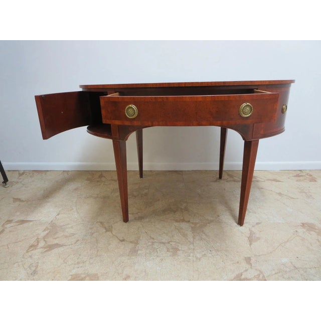 American Henredon Flame Mahogany Oval Server For Sale - Image 3 of 9
