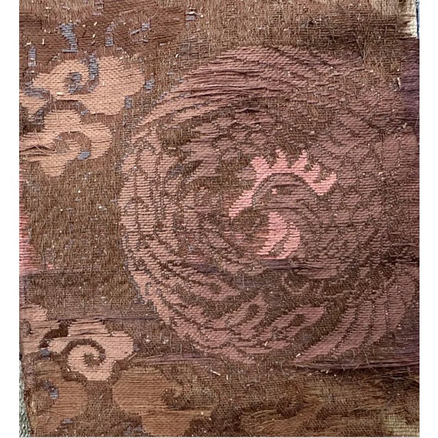 Antique Japanese Silk & Cotton Tapestry 18th Century Wall Hanging For Sale - Image 9 of 12