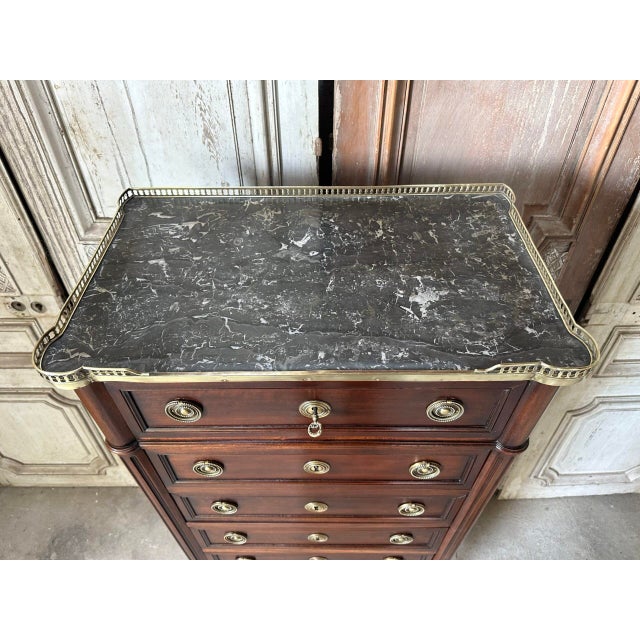 Louis XVI Style Mahogany Chest of Drawers, 1900s For Sale - Image 6 of 12