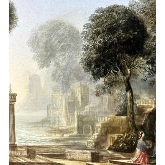 Antique Continental Italianate Framed Watercolour on Board Possibly Venice Italy For Sale - Image 4 of 8